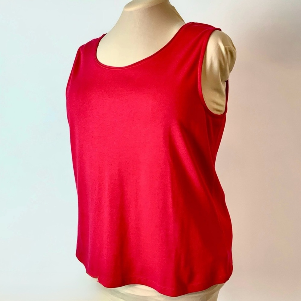 Coldwater Creek Red Sleeveless knit top.